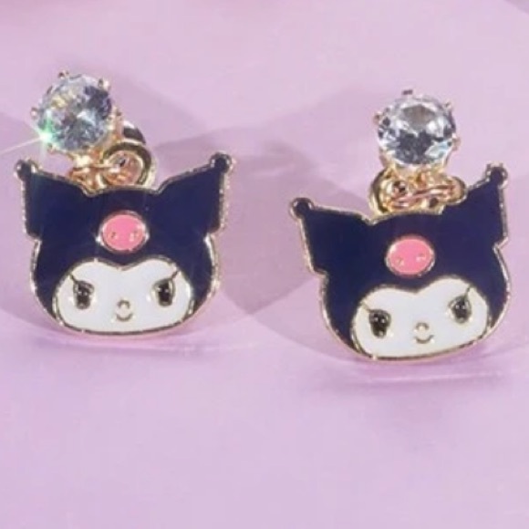 Sanrio Kuromi Hello Kitty Earrings, Kuromi Earrings - Picture 4 of 6